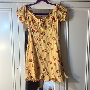 NWOT Cherry Peasant Dress